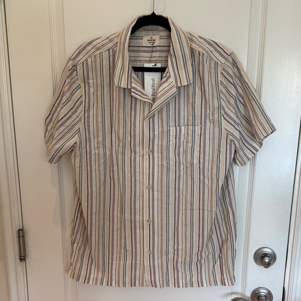 Marine Layer Multicolor Striped Button Down Shirt